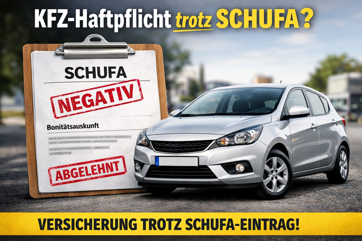 Kfz-Haftpflicht trotz Schufa – Pflichtversicherung trotz negativer Bonität